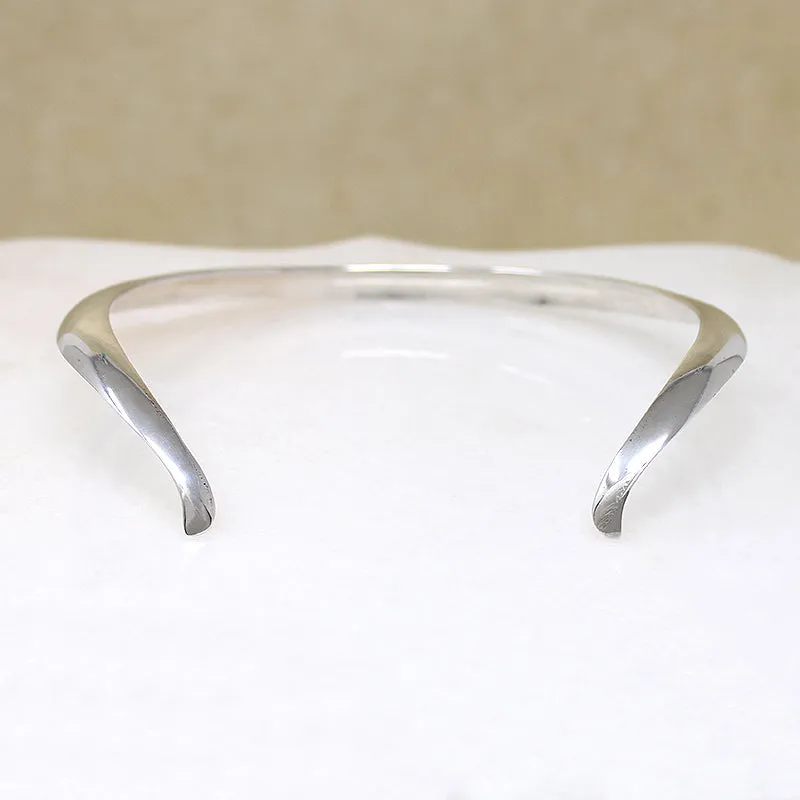 Sensual Sterling Silver Torc Collar Signed CORO