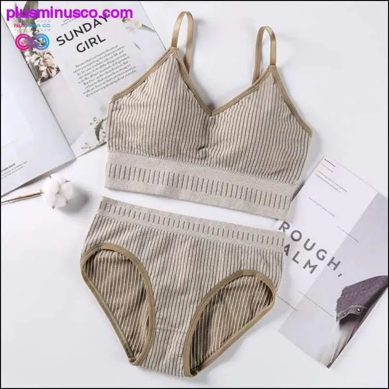 Sexy Women Bra Panties Set Push Up Sports Bra Set Letter