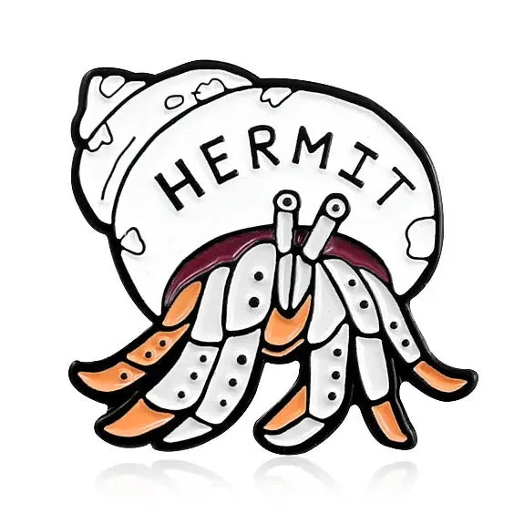 Shell Yeah Hermit Crab Pin