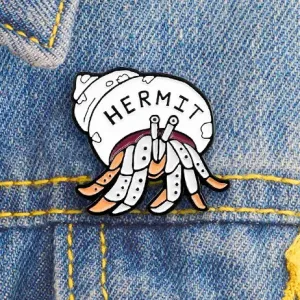 Shell Yeah Hermit Crab Pin