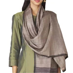 Silk Blend Geometric Hand Woven Stole