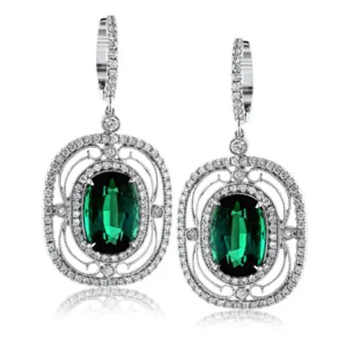 Simon G. 18k White Gold Diamond & Gemstone Earrings