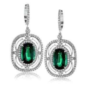 Simon G. 18k White Gold Diamond & Gemstone Earrings