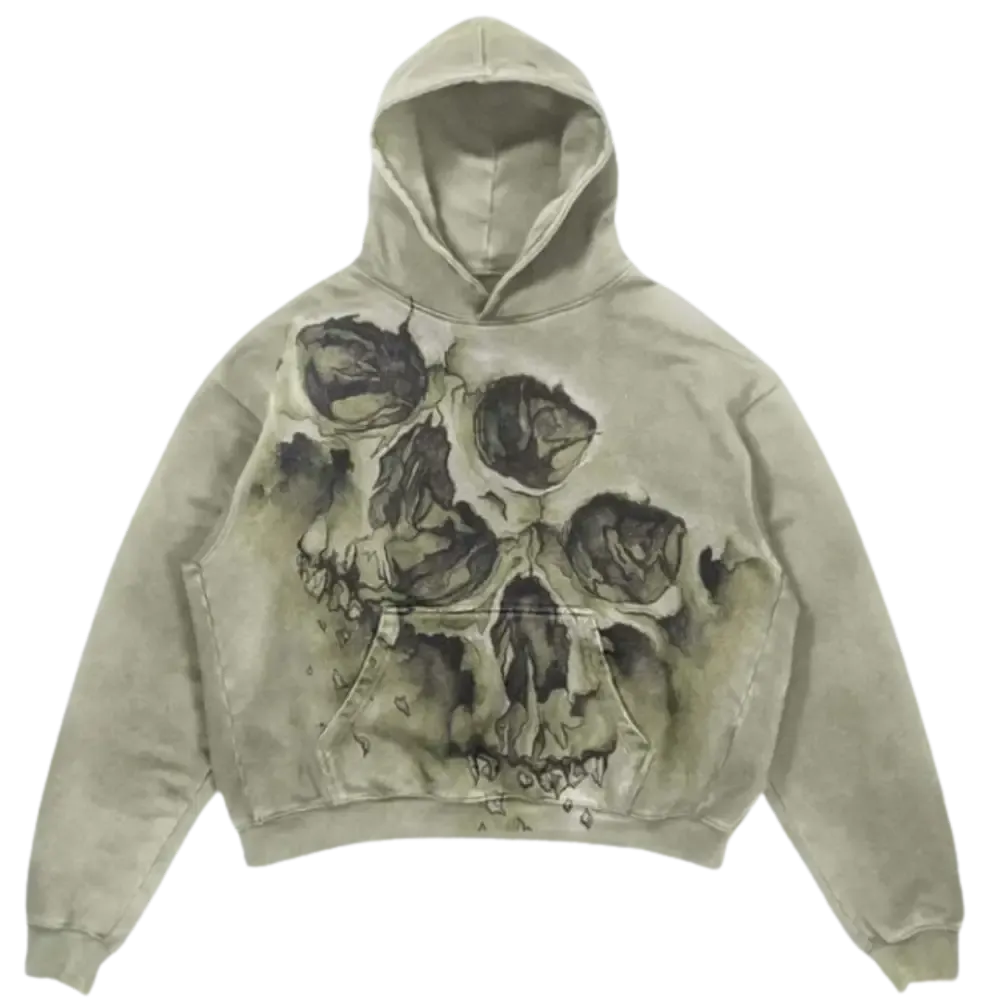 Skeleton Faces Y2K Hoodie for Urban Fashion Lovers