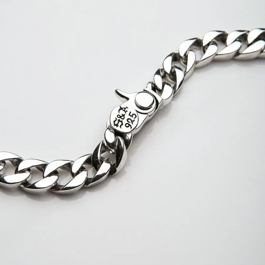 Small Sterling Silver Figaro Cuban Necklace