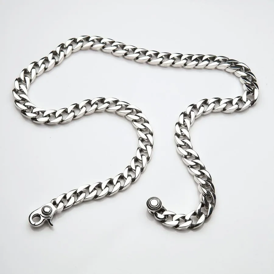 Small Sterling Silver Figaro Cuban Necklace