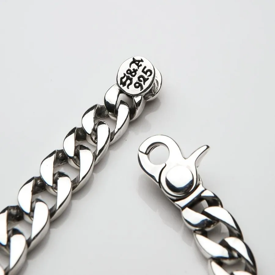 Small Sterling Silver Figaro Cuban Necklace