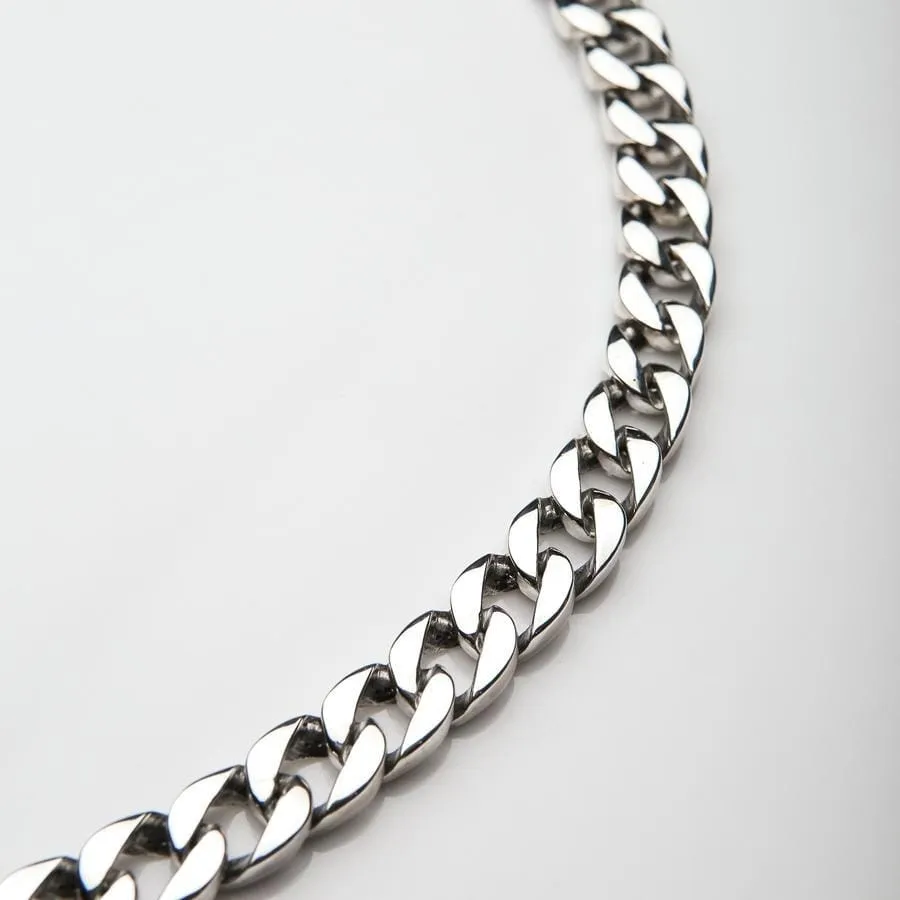 Small Sterling Silver Figaro Cuban Necklace