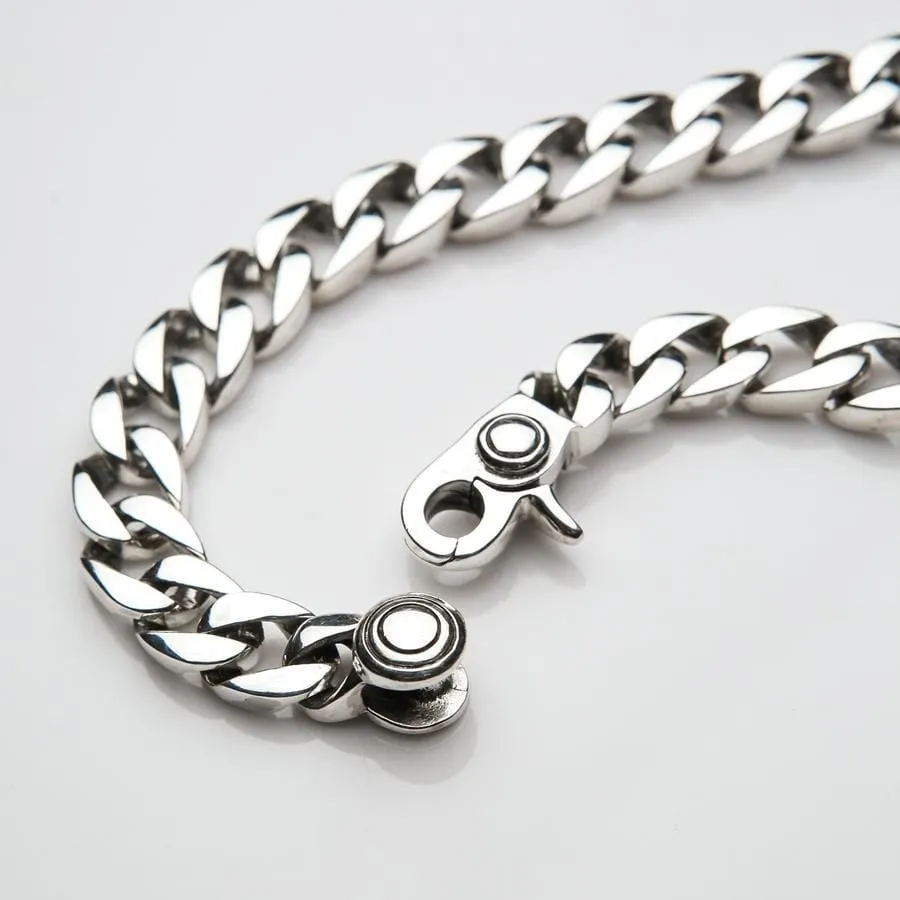 Small Sterling Silver Figaro Cuban Necklace