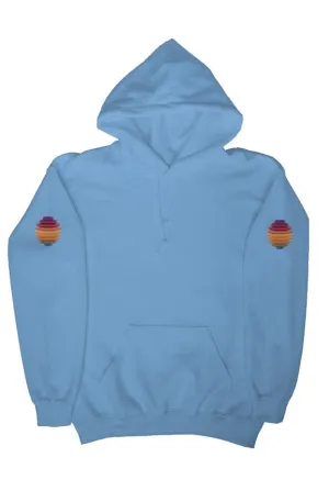 SMF 3D Retro Carolina Blue Sunset Hoodie