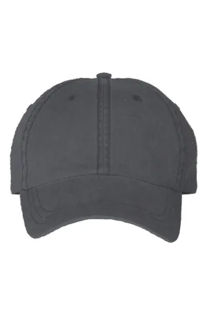 SMF Pigment Dyed Black Mom Cap