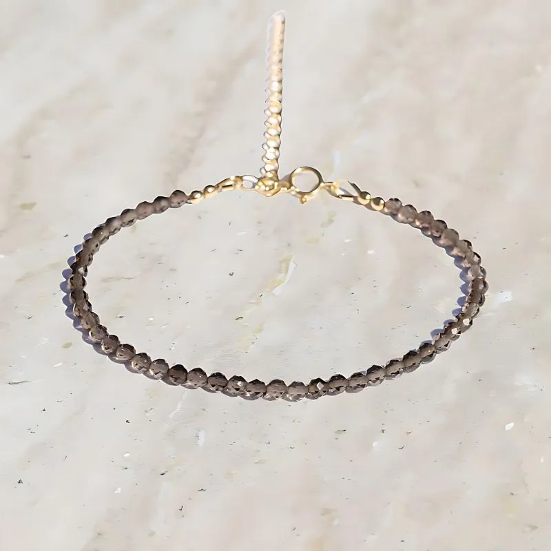 Smoky Quartz Delicate Luxury Bracelet
