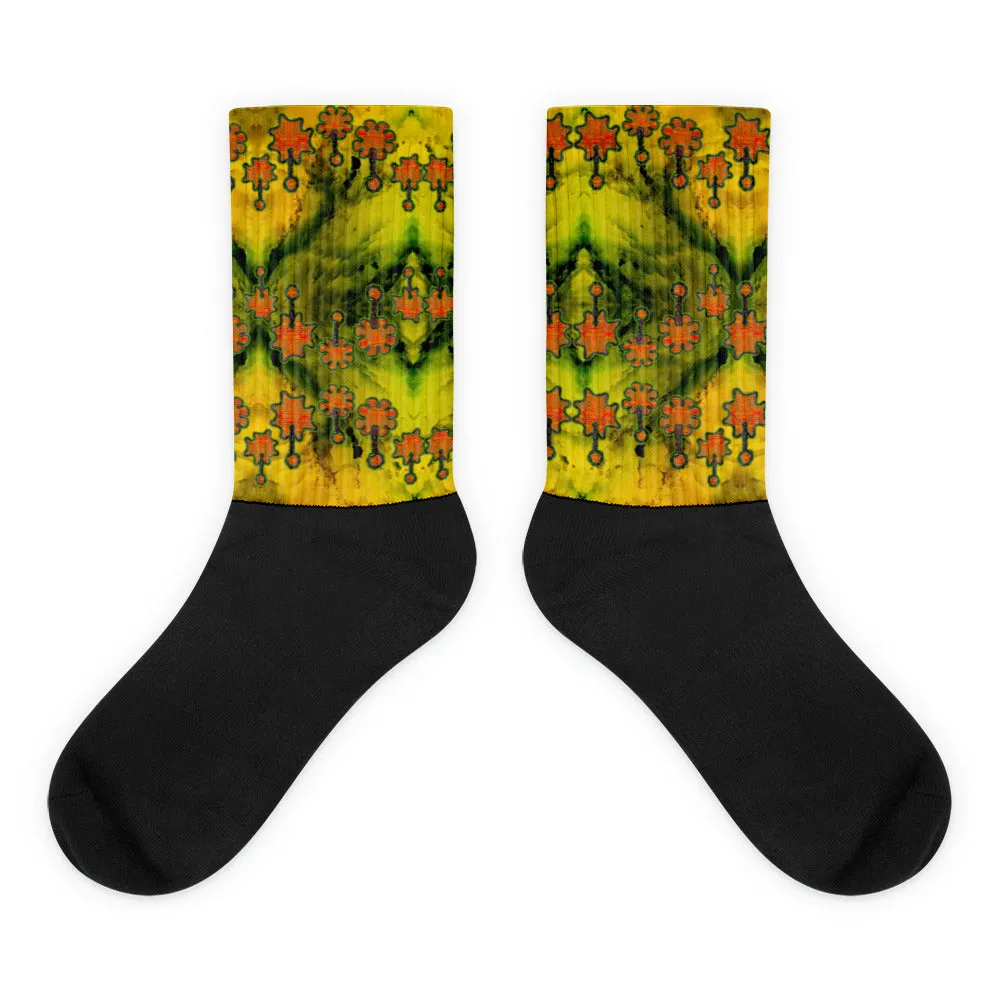 Socks (Unisex)(Grail Night Flower) RJSTH@Fabric#1 RJSTHW2021 RJS
