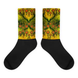 Socks (Unisex)(Grail Night Flower) RJSTH@Fabric#1 RJSTHW2021 RJS