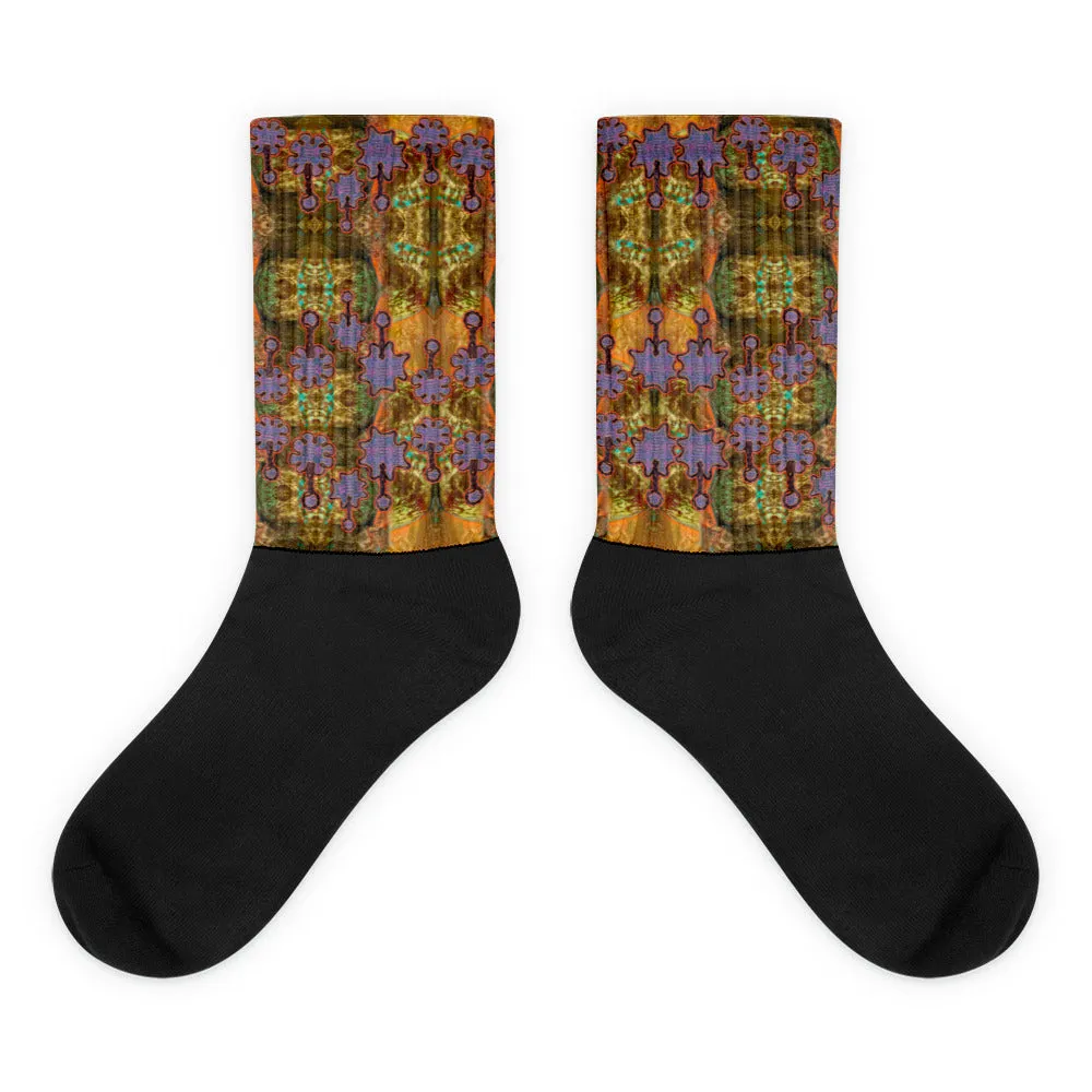 Socks (Unisex)(Grail Night Flower) RJSTH@Fabric#6 RJSTHW2021 RJS