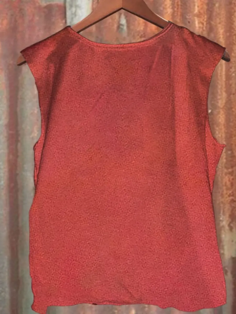 Somkecat Print 100% Cotton Casual Tank Top