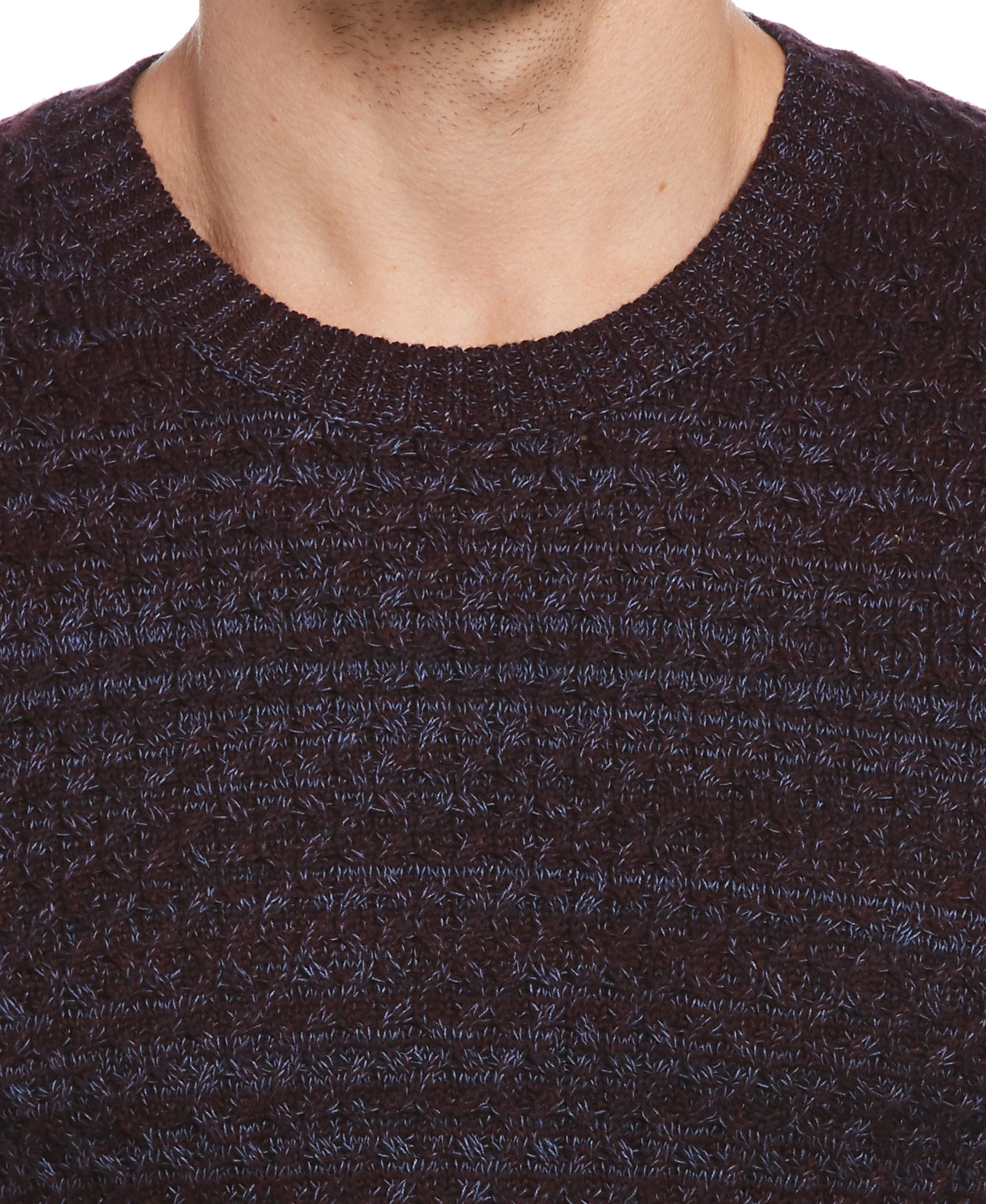 Space Dyed Ombre Print Crew Neck Sweater
