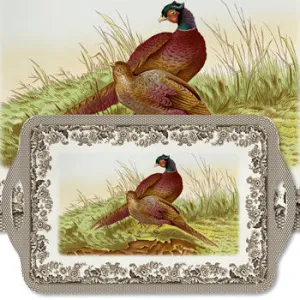 Spode Woodland Large Melamine Handled Tray Pheasant