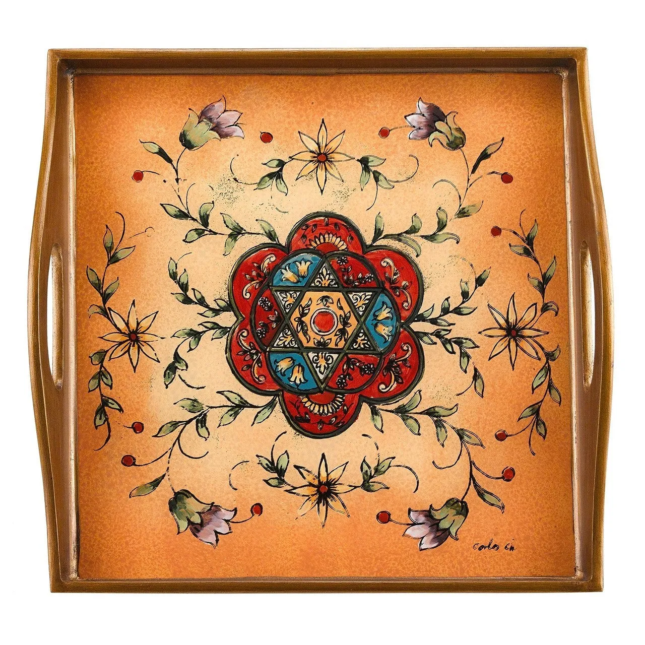 Star of David Reverse Square Tray