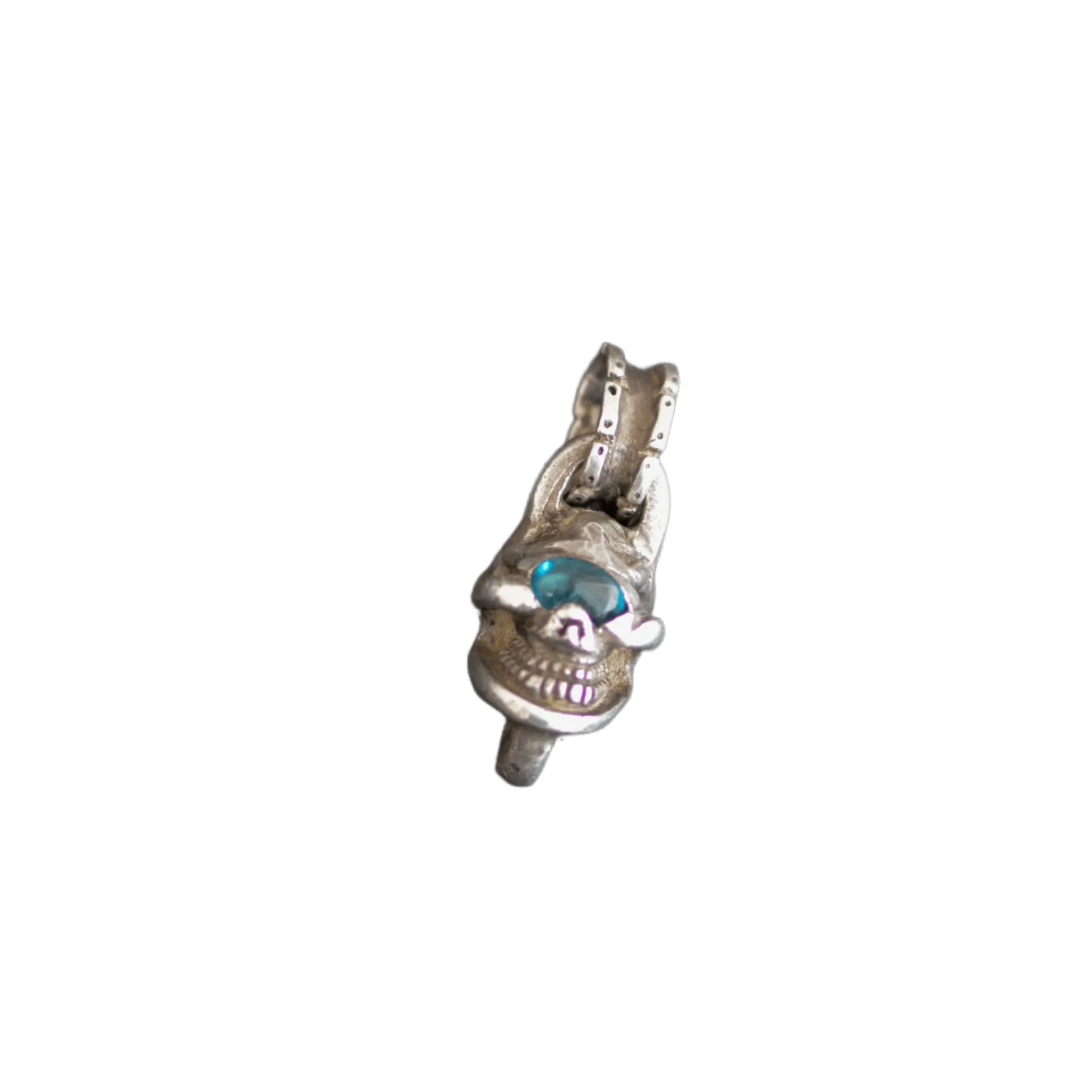 Stop Light Co Single Skull Top and Blue Topaz Eye