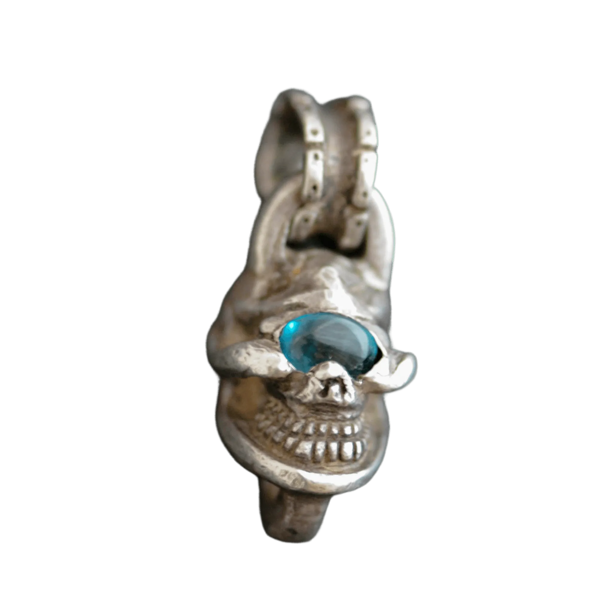 Stop Light Co Single Skull Top and Blue Topaz Eye