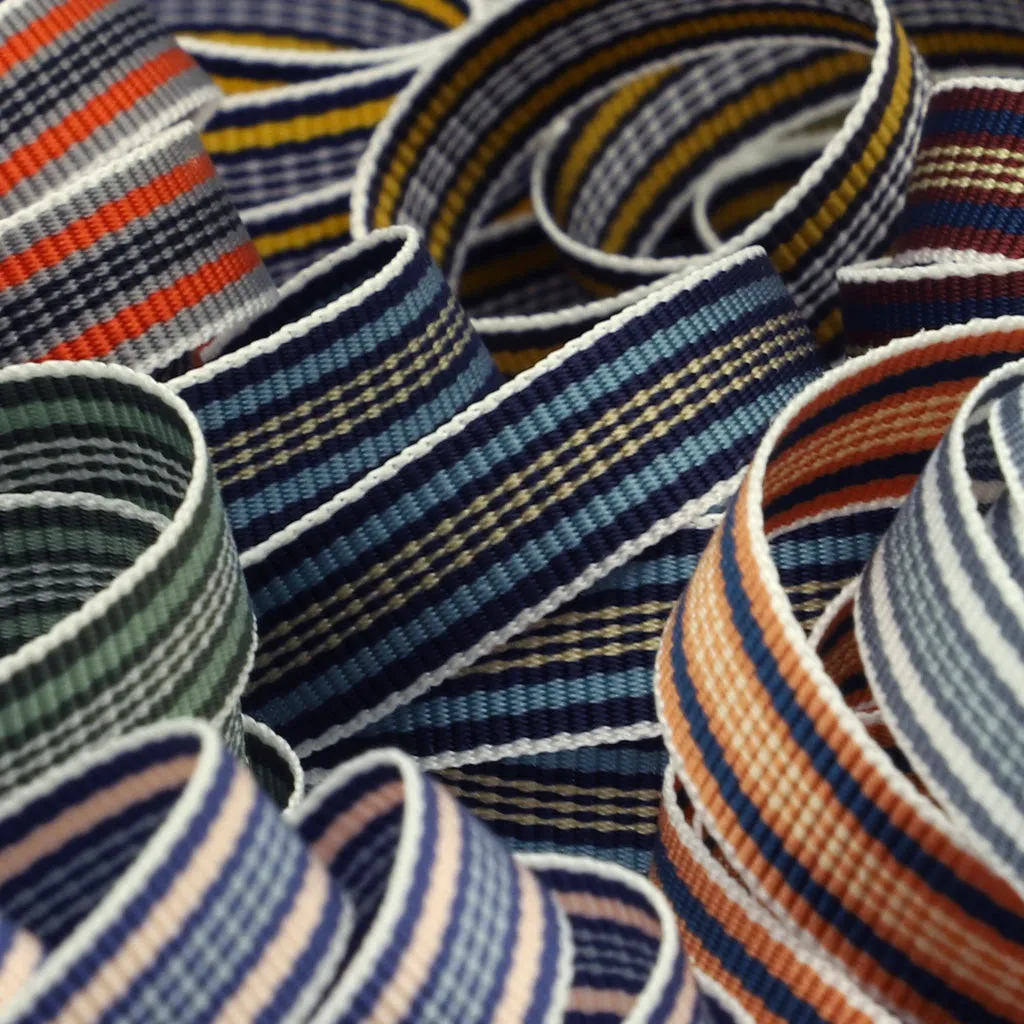 Stripe Grosgrain Ribbon #2 Green & Red & White