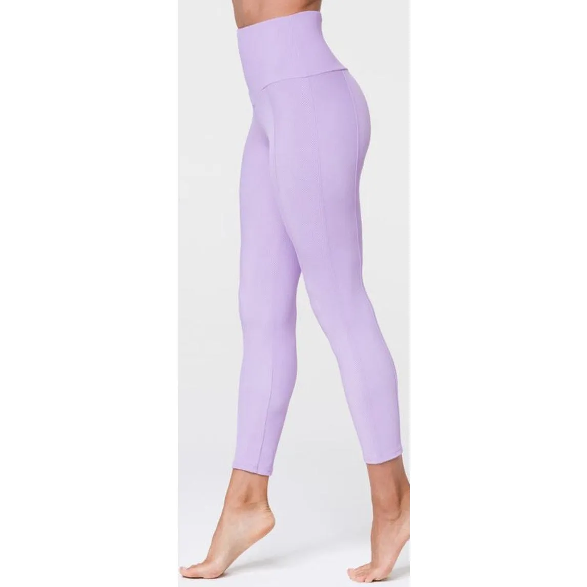 Sweetheart Midi Purple Rib Leggings