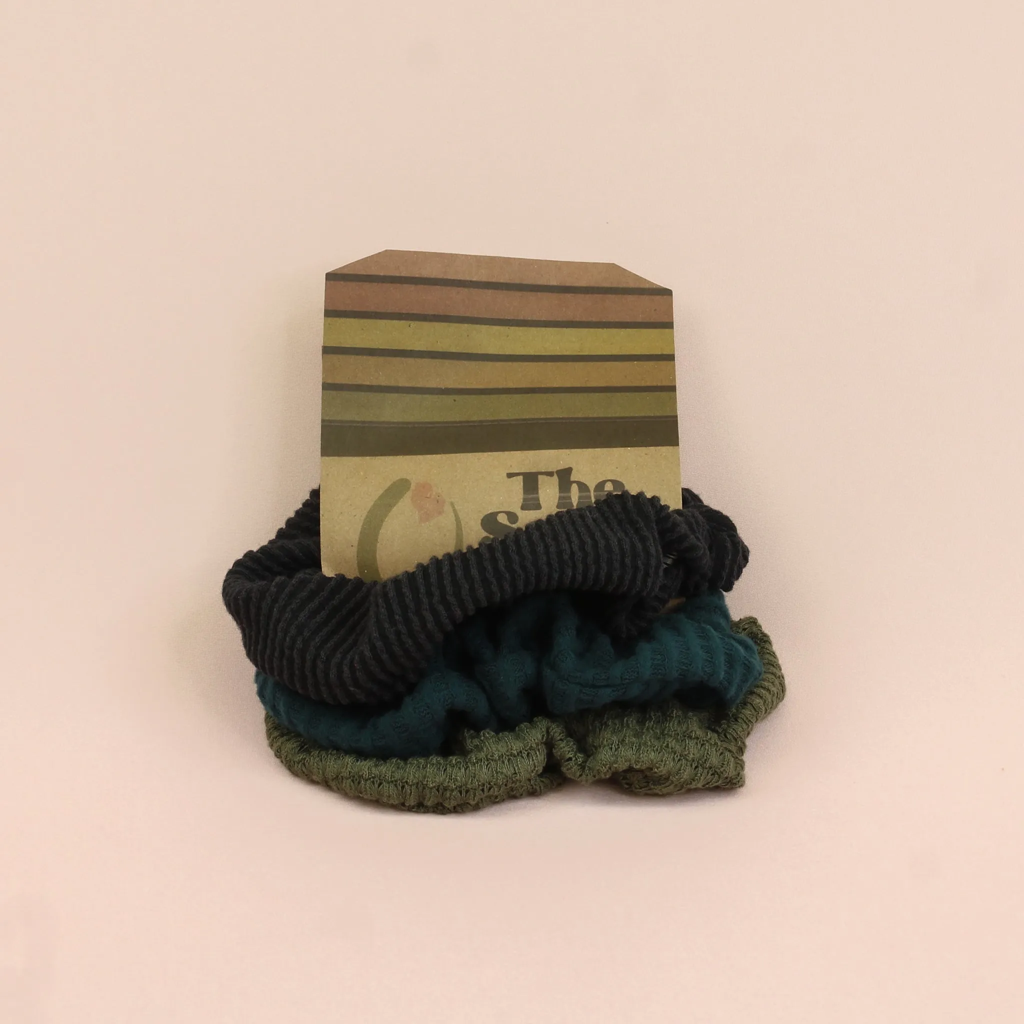 Tealing Cute Textured Scrunchie Pack