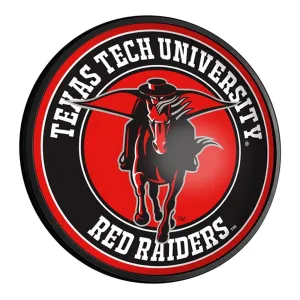 Texas Tech Red Raiders: Masked Rider - Round Slimline Lighted Wall Sign