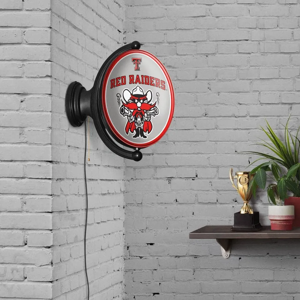 Texas Tech Red Raiders: Original Oval Rotating Lighted Wall Sign