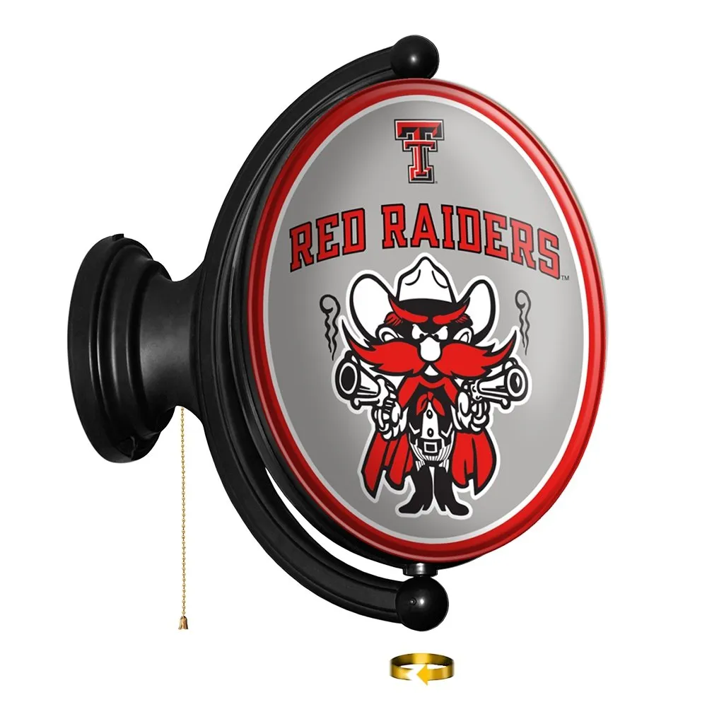 Texas Tech Red Raiders: Original Oval Rotating Lighted Wall Sign
