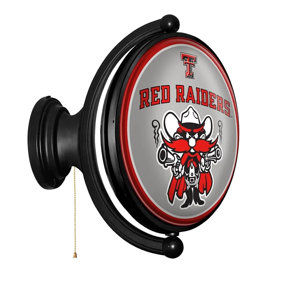 Texas Tech Red Raiders: Original Oval Rotating Lighted Wall Sign
