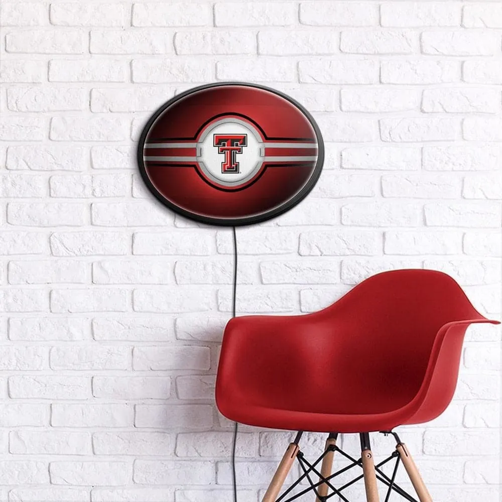 Texas Tech Red Raiders: Oval Slimline Lighted Wall Sign