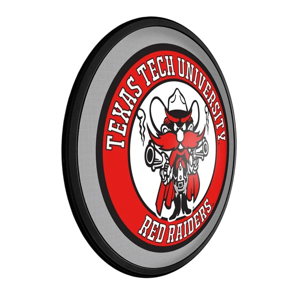 Texas Tech Red Raiders: Raider Red - Round Slimline Lighted Wall Sign