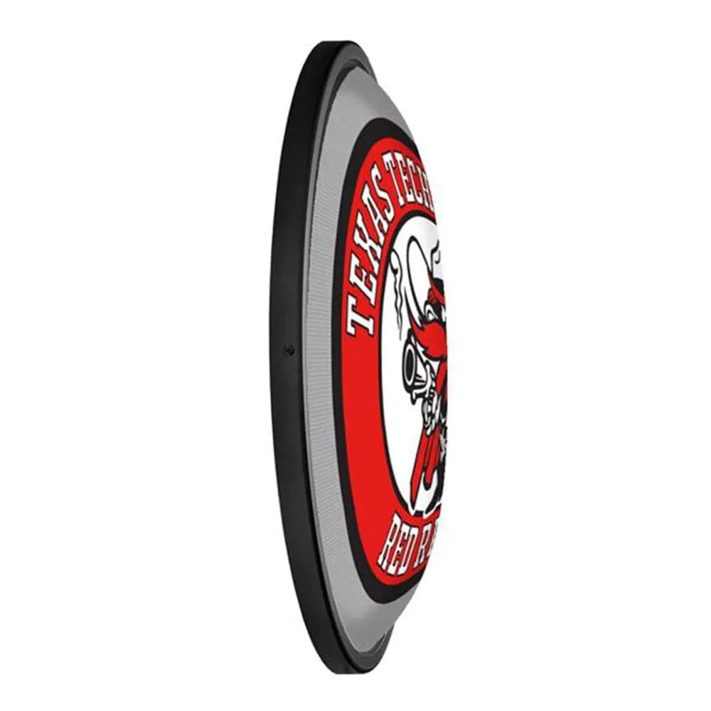 Texas Tech Red Raiders: Raider Red - Round Slimline Lighted Wall Sign