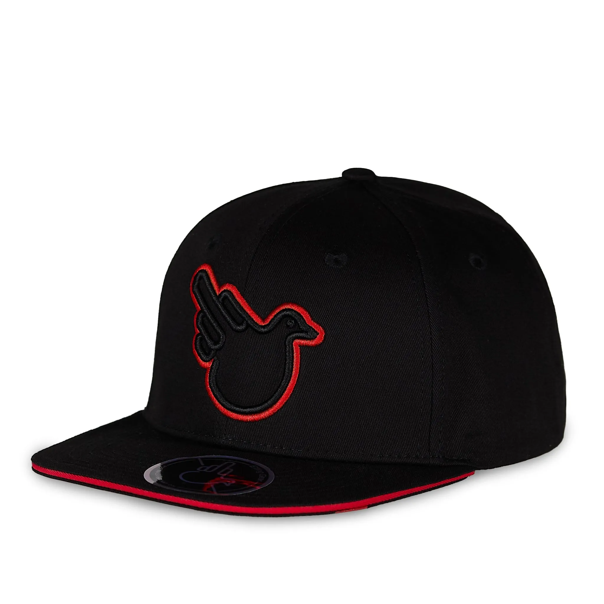 The Jimothy Red and Black Flat Brim Hat