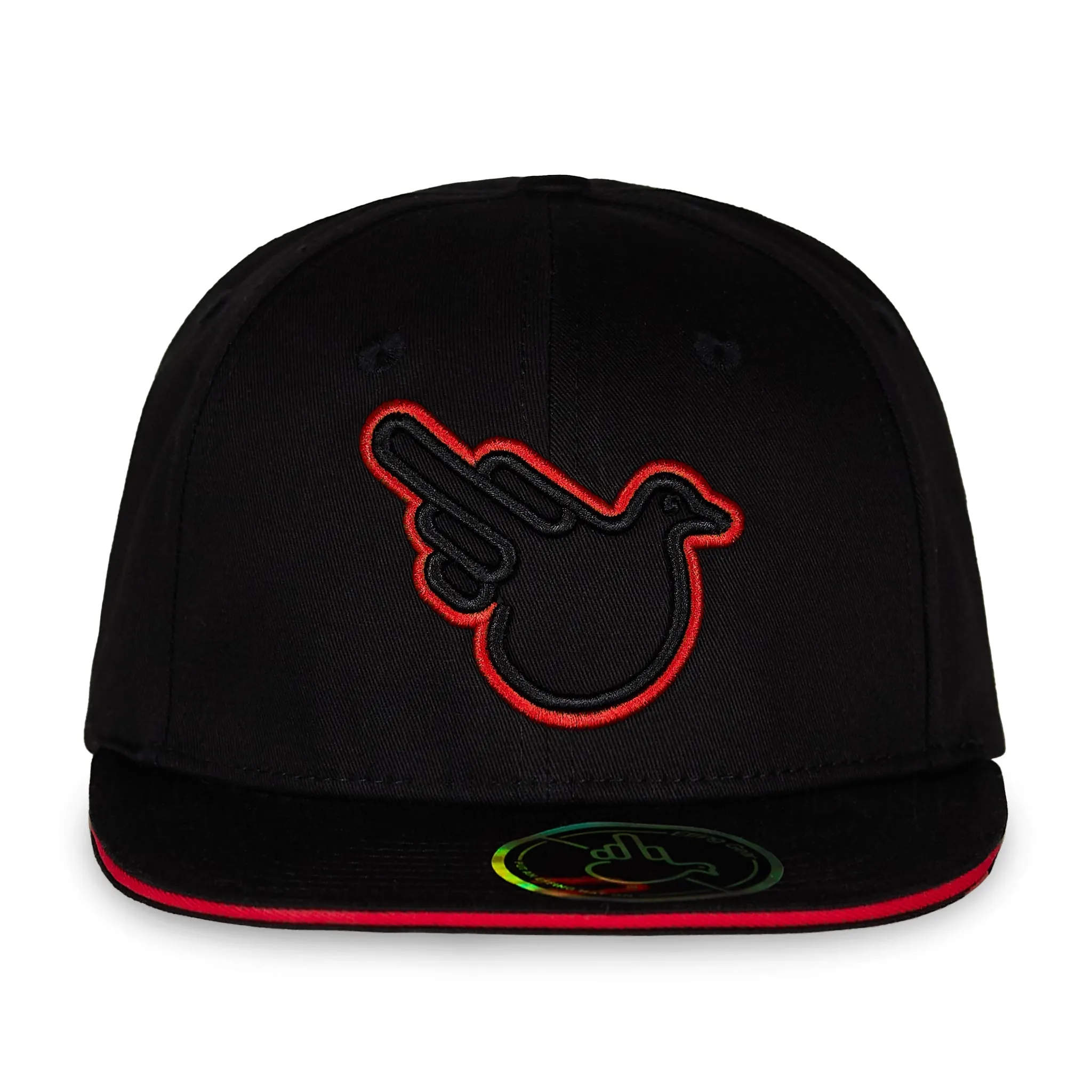 The Jimothy Red and Black Flat Brim Hat