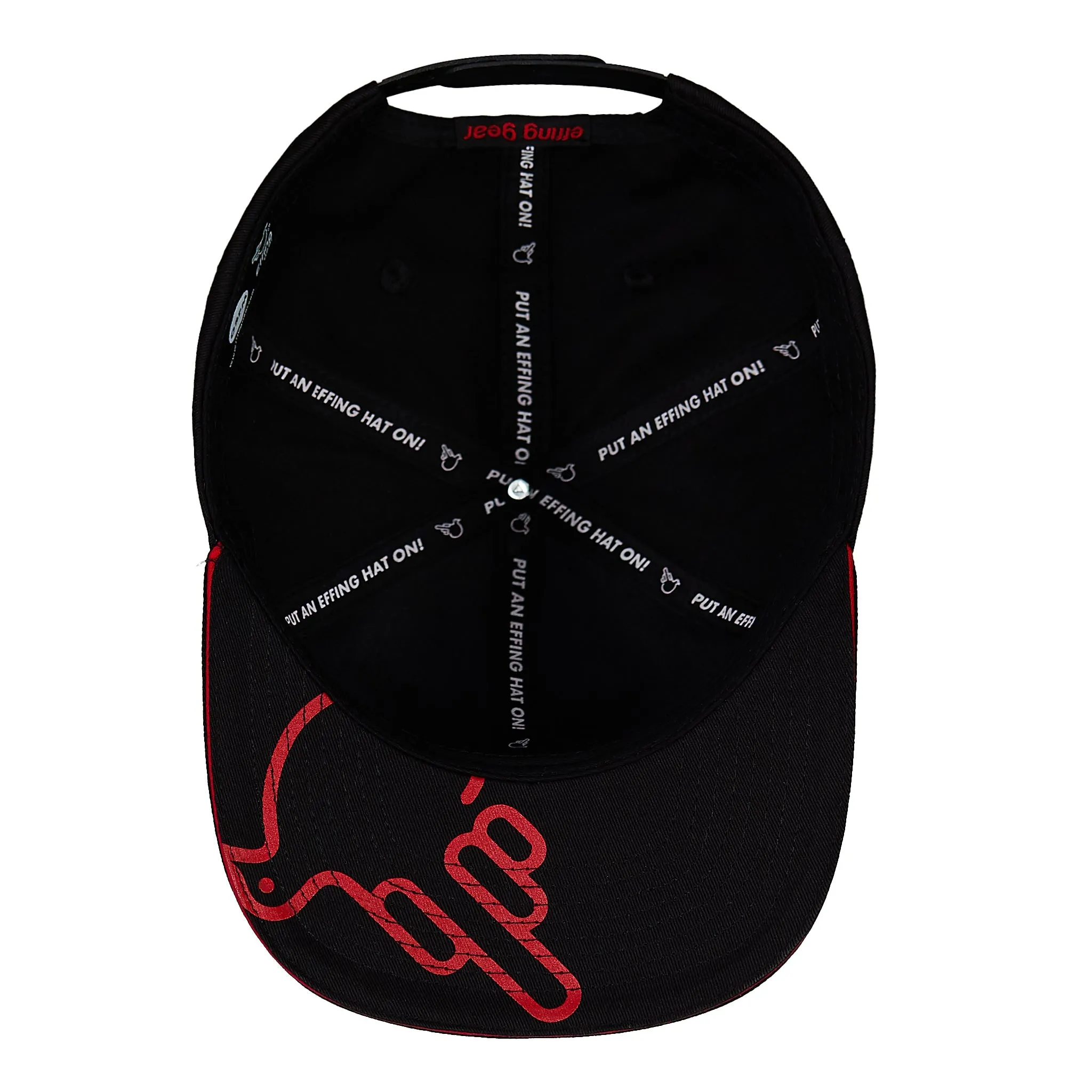 The Jimothy Red and Black Flat Brim Hat