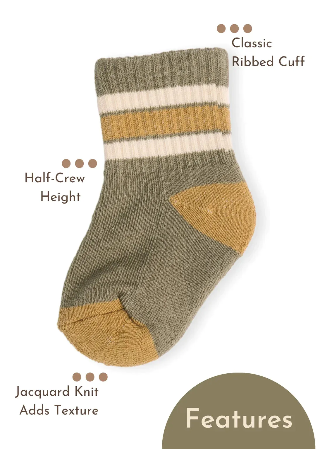 The Retro KID ERA   STRIPE Socks (Pack of 2) - KIDS