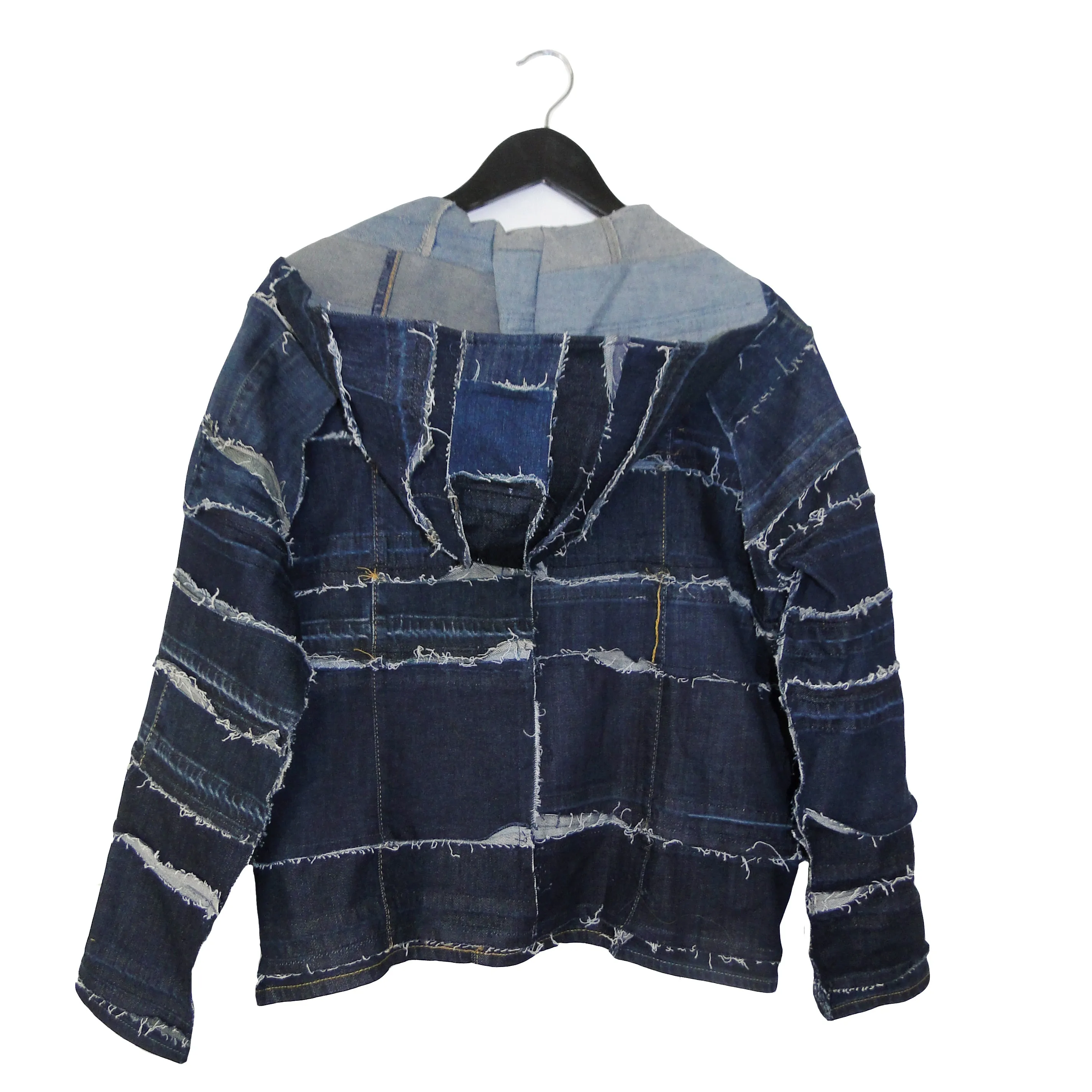 This Is How I Disappear- Reversible Denim Jacket with Hood