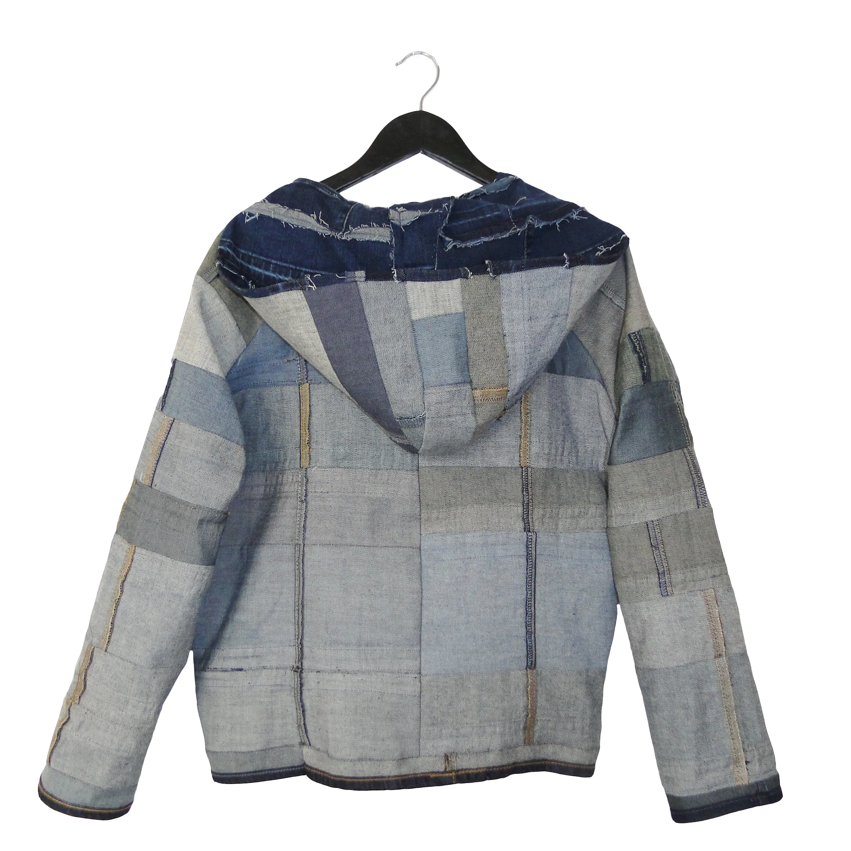 This Is How I Disappear- Reversible Denim Jacket with Hood