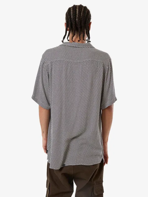 THRILLS AALTO BLOWING SHIRT HERITAGE WHITE/PURPLE PENNANT