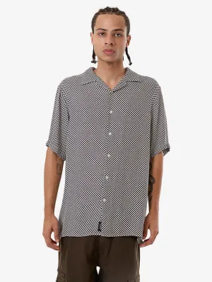 THRILLS AALTO BLOWING SHIRT HERITAGE WHITE/PURPLE PENNANT