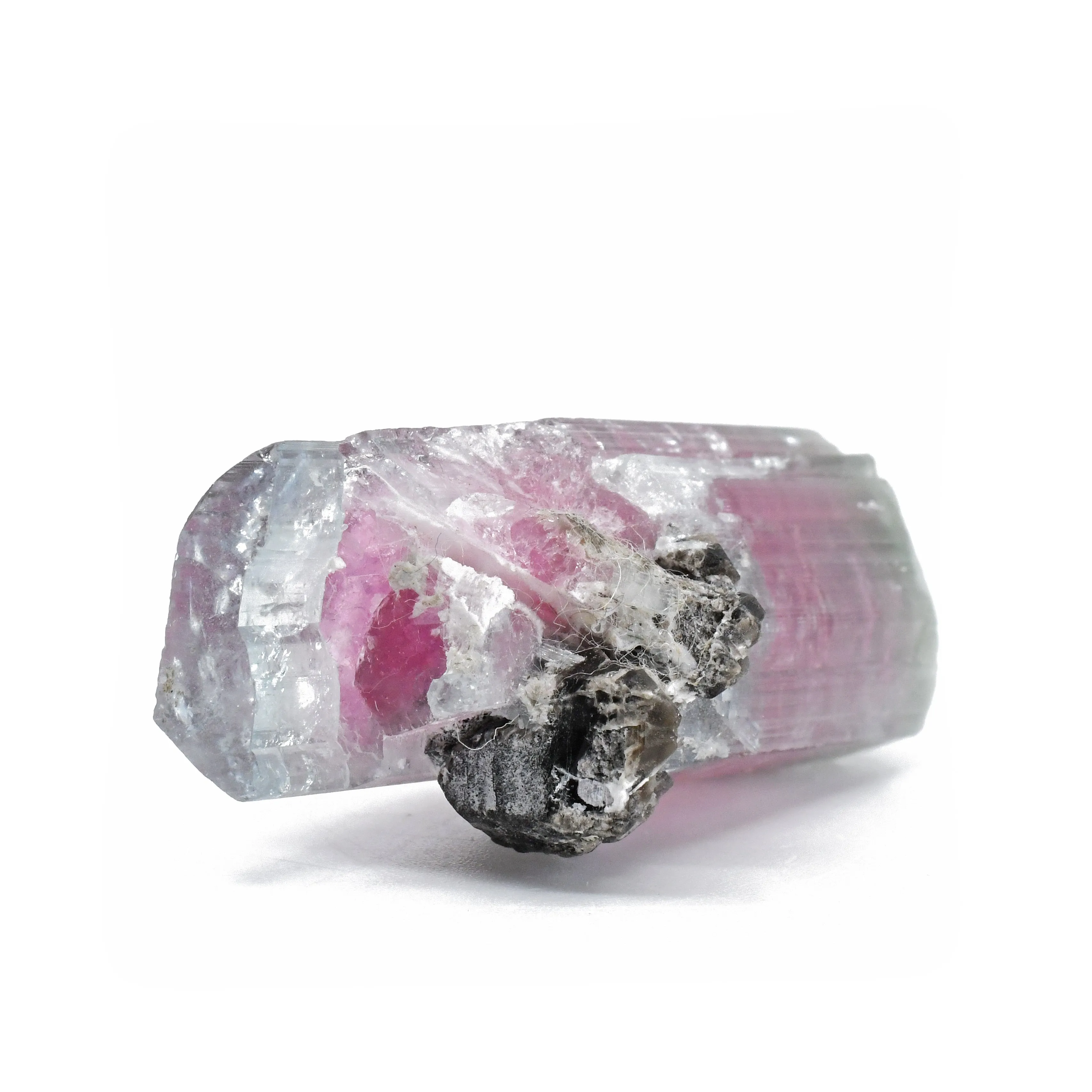 Tourmaline - Pink And Blue Watermelon Tourmaline Natural Double-Terminated Gem Crystal-Pakistan