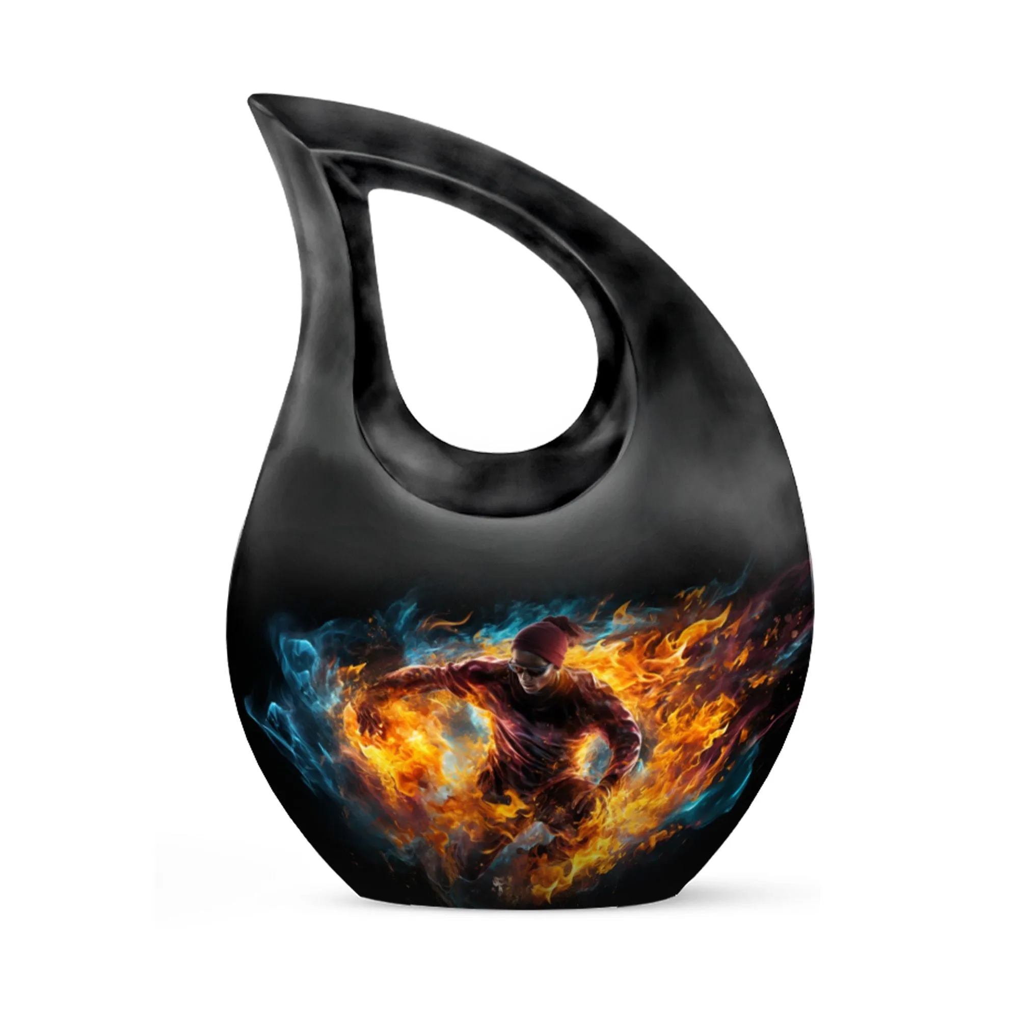 Tranquil Journey: Exquisite Football Urn for Endearing Memories