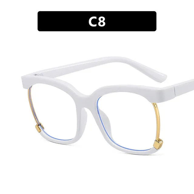 Trend Fashion Retro Square Anti Blue Light Women Glasses