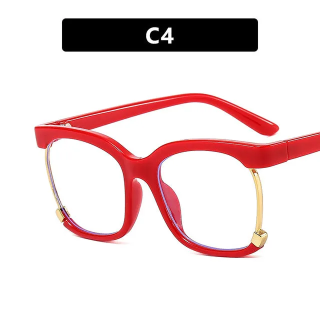 Trend Fashion Retro Square Anti Blue Light Women Glasses