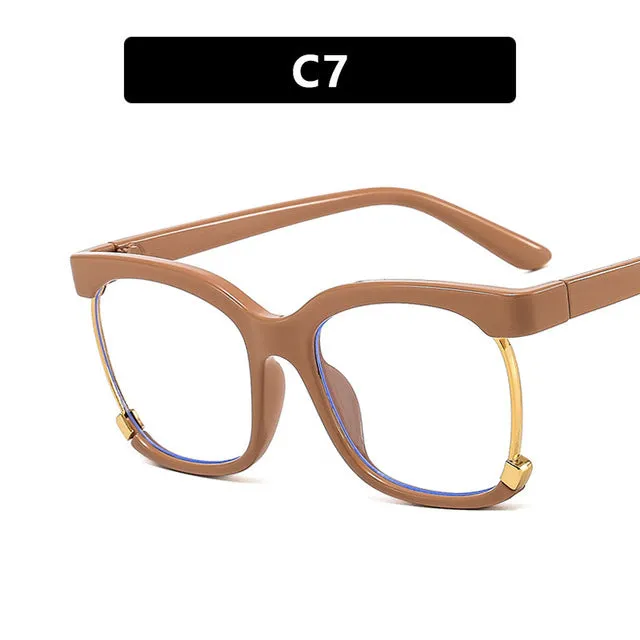 Trend Fashion Retro Square Anti Blue Light Women Glasses