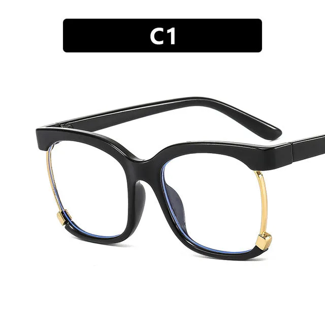 Trend Fashion Retro Square Anti Blue Light Women Glasses