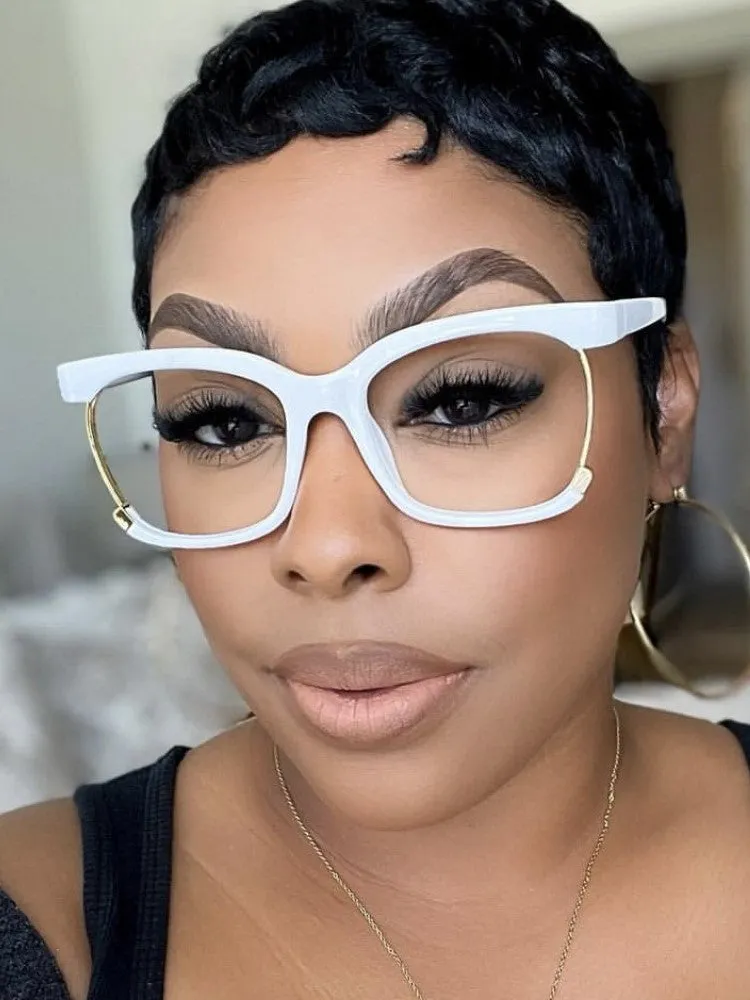 Trend Fashion Retro Square Anti Blue Light Women Glasses